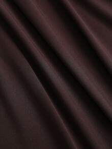 Sweetra New Elegant Asymmetrical Shoulder Waist-Flattering Slimming Long Sleeve Umbrella Hem Commuter Street Daily Fashion Coffee Long Dress - Coffee Brown - View 3