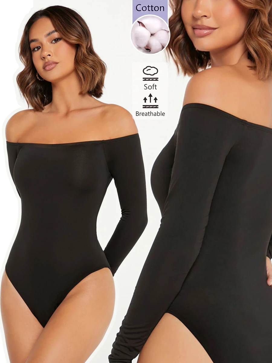 SHEIN BASICS 女士連體衣 - 黑色 - 查看 1