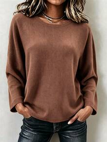 SHEIN Women Casual Renaissance Fall/Winter Festival Outfits Elegant Sweaters Casual Renaissance - Maroon - View 4