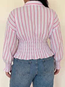 SHEIN EZwear Plus Size Blouses - Pink - View 2