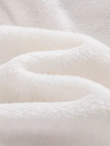 SHEIN 女嬰卡通圖案插肩袖拉鍊連帽法蘭絨連身衣 - 彩色 - 查看 6