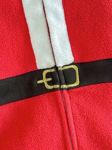 SHEIN 女嬰聖誕老人圖案連帽可愛連身衣，適合聖誕節 - 紅白色 - 查看 4