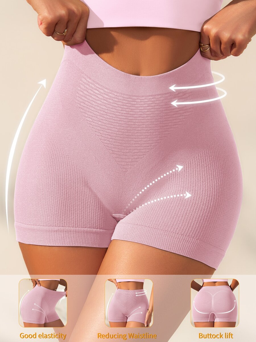 SHEIN 女款無縫舒適四角內褲 1件裝 - 淺粉色 - 查看 1