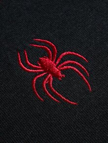 Manfinity EMRG Men's American Style Spider Embroidered Casual Versatile Fashion Double Hooded Sweatshirt - Black - View 3