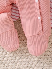 SHEIN 嬰兒新生女嬰與男嬰連身衣 梭織布料附貼花裝飾 - 彩色 - 查看 10