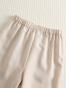 SHEIN 3件組男孩休閒校園風領結領長袖鈕扣襯衫、長袖背心、長褲套裝，適合生日派對、洗禮、晚宴、表演、婚禮、聖誕派對等場合 - 彩色 - 查看 8