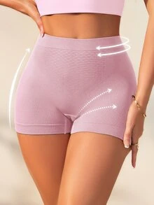 SHEIN 女款無縫舒適四角內褲 1件裝 - 淺粉色 - 查看 3