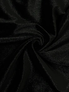 Breezaya French Vintage Black Velvet & Lace Patchwork Blouse, Deep V-Neck Ruffle Collar, Lantern Ruffle Long Sleeve, Sexy Slimming Elegant Commuter Top For Daily Wear, Thanksgiving, Christmas - Black - View 6
