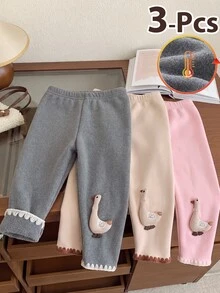 SHEIN 3PCS Baby Girls Bottoms - Multicolor - View 2