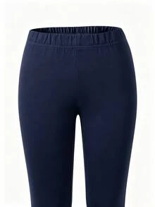 SHEIN 女童海軍藍3件套：立領夾克 + 吊帶背心 + 喇叭褲，完整日常穿搭。修身不緊繃，溫柔優雅。適合學校、運動和與朋友聚會，輕鬆穿出甜辣女孩風 - 藏蓝色 - 查看 6