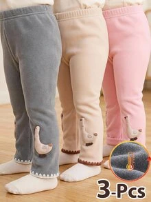 SHEIN 3PCS Baby Girls Bottoms - Multicolor - View 1