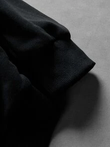 Manfinity EMRG Men's American Style Spider Embroidered Casual Versatile Fashion Double Hooded Sweatshirt - Black - View 6