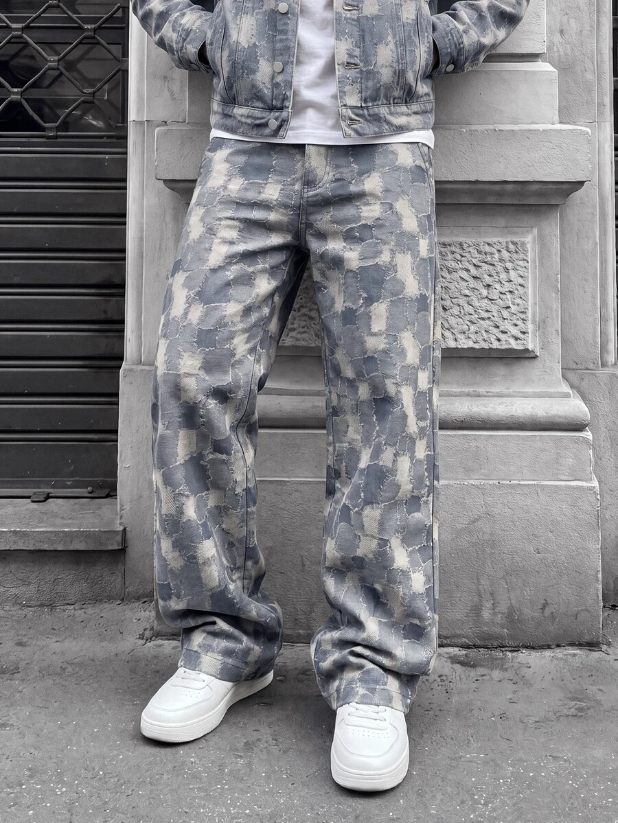 Manfinity CasualCool Men's Mature Casual Loose Fit Trousers, Perfect Choice For Holiday Gift - Blue - View 1