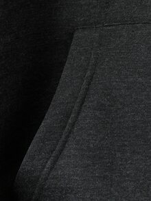 Linhara CURVE Plus Size Women's Casual Loose Hooded Sweatshirt With Lobster Clasp, Autumn/Winter Design Street Style - Dark Grey - View 6