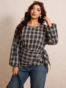 Elaquor Plus Size Blouses - Multicolor - View 1
