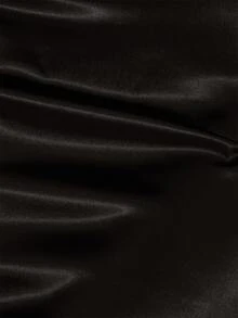 MUSERA فستان سليب ساتان بياقة V وحمالات وظهر منخفض وطول ميدي، مثير للسهرات والخروجات الليلية، للخريف والشتاء - الأسود - مشاهدة 6