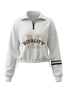 SHEIN Women's Casual Letter Print Sports Sweatshirt - White - View 5