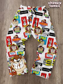 LOONEY TUNES X SHEIN Daypath Men's Drawstring Elastic Waist Cartoon All-Over Print Casual Sweatpants With Dual Pockets - Multicolor - View 1