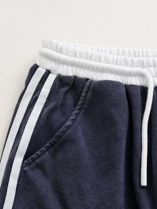 SHEIN Tween女孩牛仔褲，秋季新品，皇家藍，彈性腰帶附抽繩與雙腰帶設計，寬鬆版型，輕量柔軟針織牛仔面料，舒適親膚，適合四季，日常穿著、拍照、購物、外出、度假等，2026新品 - 寶藍色 - 查看 7
