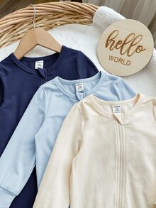 Bộ 3 bộ jumpsuit cho bé trai - Nhiều màu - Xem 5