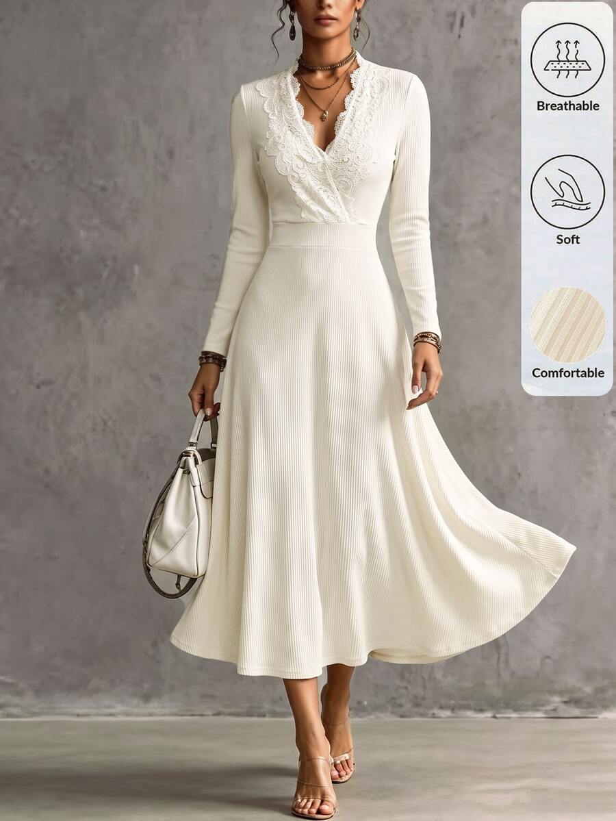 GlowEve Fall Clothes FOR WomenWomen Midi Dresses - Apricot - View 1
