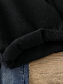 SHEIN 小男孩秋冬毛衣童裝 - 黑色 - 查看 3