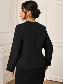 EastFlair البسة علوية نسائية حجم كبير - الأسود - مشاهدة 8
