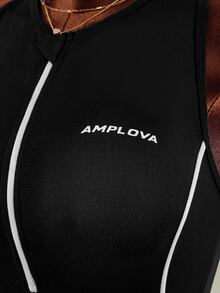 Amplova 女款黑色無縫背心連身褲 - 黑色 - 查看 7