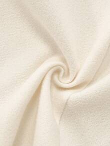 LUMIGAL Women's Autumn/Winter Button Cape Design Elegant Overcoat - Apricot - View 6