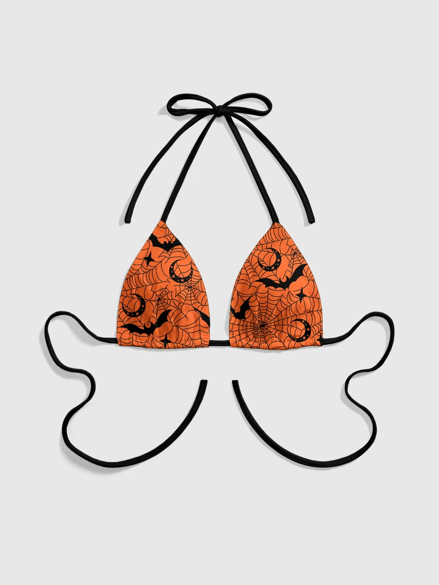 ROMWE Goth Dark Horror Halloween Orange Bat Spider Web Women's Camisole Bra - Orange - View 1