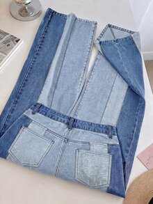 GlowEve Celana Jeans Colorblock Kasual untuk Wanita - MultiWarna - View 2