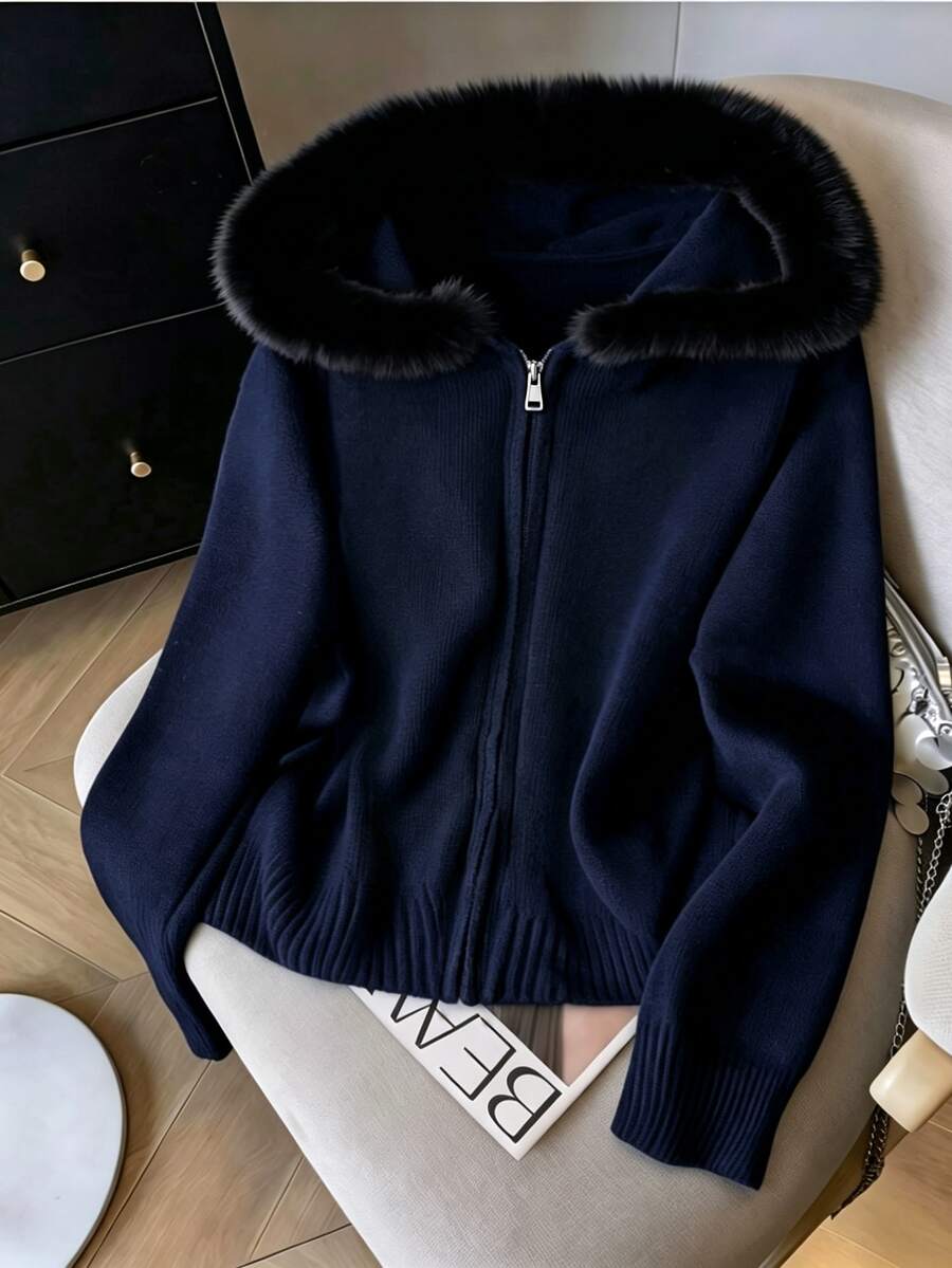 GlowEve CURVE Autumn/Winter Elegant & Gentle Style, Cream White Fuzzy ...