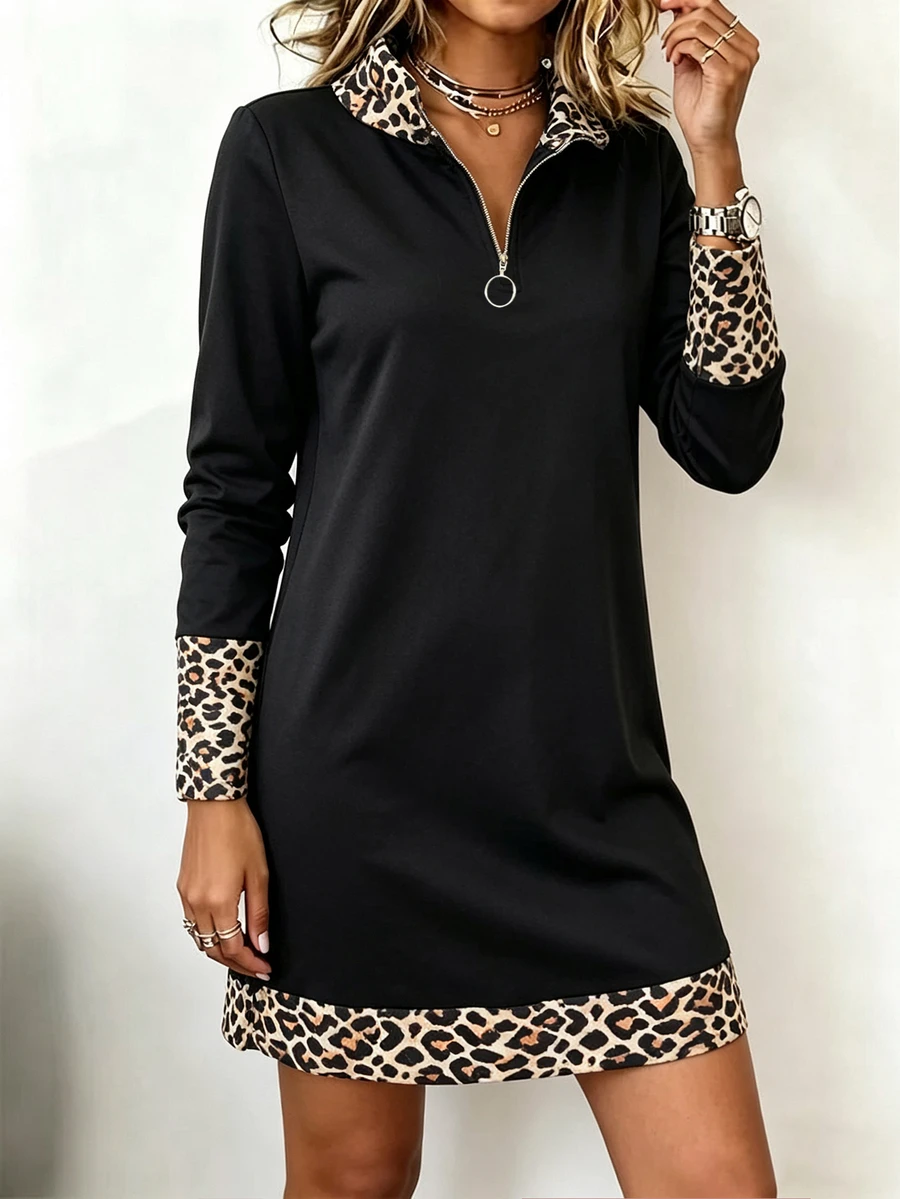 Holdful Holdful Fall Clothes FOR WomenWomen Short Dresses - Black - View 1