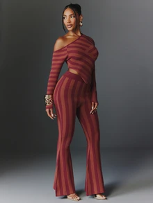 NYA SZN Knit Matching Set Top And Pant - Multicolor - View 2