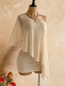 Soleia Women's Solid Color Ruffle Mini Cami Dress, Summer Beach Vacation Outfit, Bohemian Tropical Style, Gold Summer Dress - Apricot - View 4