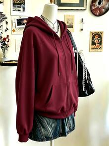 Lalippa Women's Solid Color Zip-Up Casual Everyday Sweatshirt - Multicolor - View 4