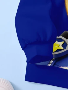 SHEIN | PAW Patrol بلوزة رياضية كاجوال يومية بأكمام طويلة وطبعة كرتونية للأولاد الصغار - أبيض - مشاهدة 6