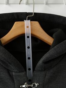Linhara CURVE Plus Size Women's Casual Loose Hooded Sweatshirt With Lobster Clasp, Autumn/Winter Design Street Style - Dark Grey - View 5