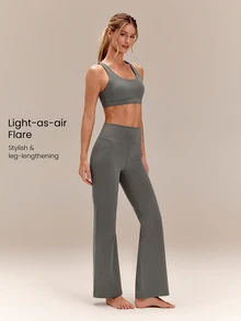 GLOWMODE 28" FeatherFit™ Flared Leggings  Spring Summer - Dark Grey - View 2