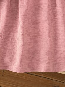 Emery Rose Kids Emery Rose Kids 女童編織素色花卉圖案荷葉邊休閒洋裝 - 藕粉色 - 查看 9