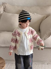 DAZY Baby Boy Snowflake Pattern Casual Daily Outing Cardigan - Multicolor - View 8