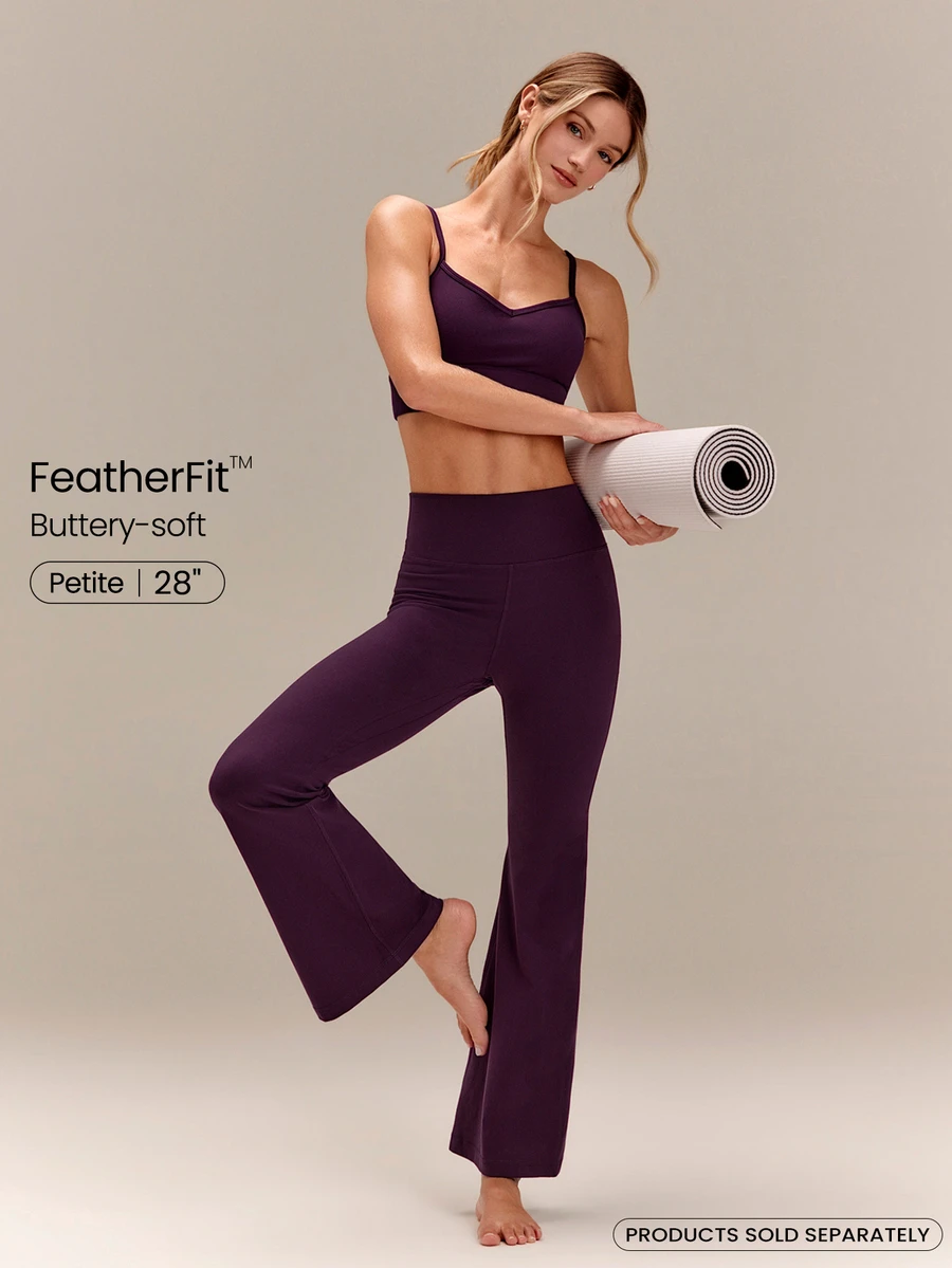 GLOWMODE 28" FeatherFit™ 喇叭褲 春夏款 - Bold Plum - 查看 1