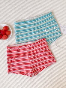 Comfortcana Women's Striped Pattern Fashion Casual Ultra Short Shorts - Multicolor - View 8