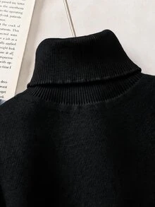 SHEIN 小男孩秋冬毛衣童裝 - 黑色 - 查看 5