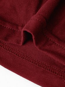 SHEIN 男士極簡對比腰帶字母印花四角內褲 (3件組) - 酒紅色 - 查看 4