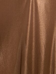 MUSERA Metallic Golden Scoop Front Sleeveless Maxi Dress Sexy Evening Night Going Out Fall Winter Autumn Solitude - Brown - View 6