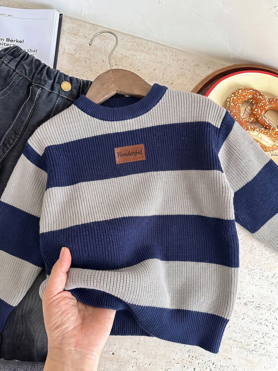 SHEIN LMoss Kids كنزات خريفية للأولاد الصغار - متعدد الألوان - مشاهدة 1