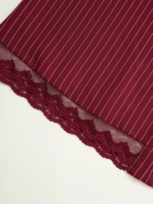 Rusticease Plus Size Red Button Front Lapel Collar Long Sleeve Blouse Elegant Casual Smart Office Working Fall Winter 2026 - Burgundy - View 7