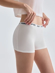 Bralution 女款字母腰帶休閒舒適四角褲 - 白色 - 查看 6