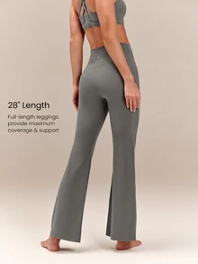 GLOWMODE 28" FeatherFit™ Flared Leggings  Spring Summer - Dark Grey - View 3